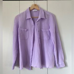 Calvin Klein lavender button up shirts
